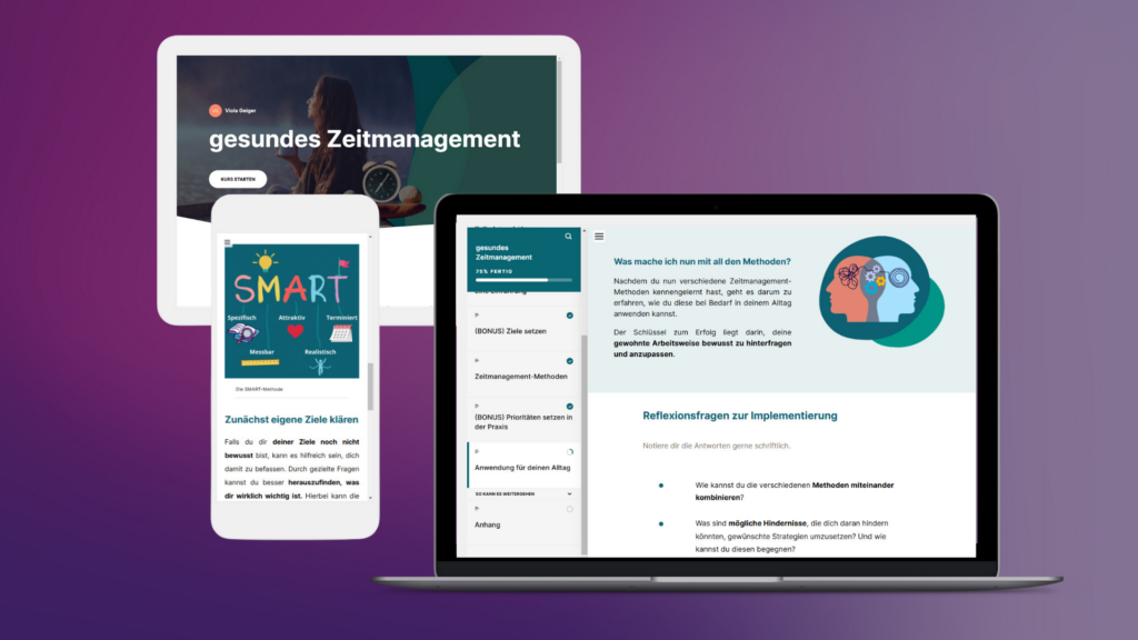 Foto zeigt ein Beispiel für Responsive Design im E-Learning
